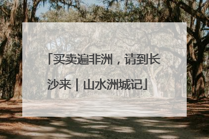 买卖遍非洲，请到长沙来｜山水洲城记